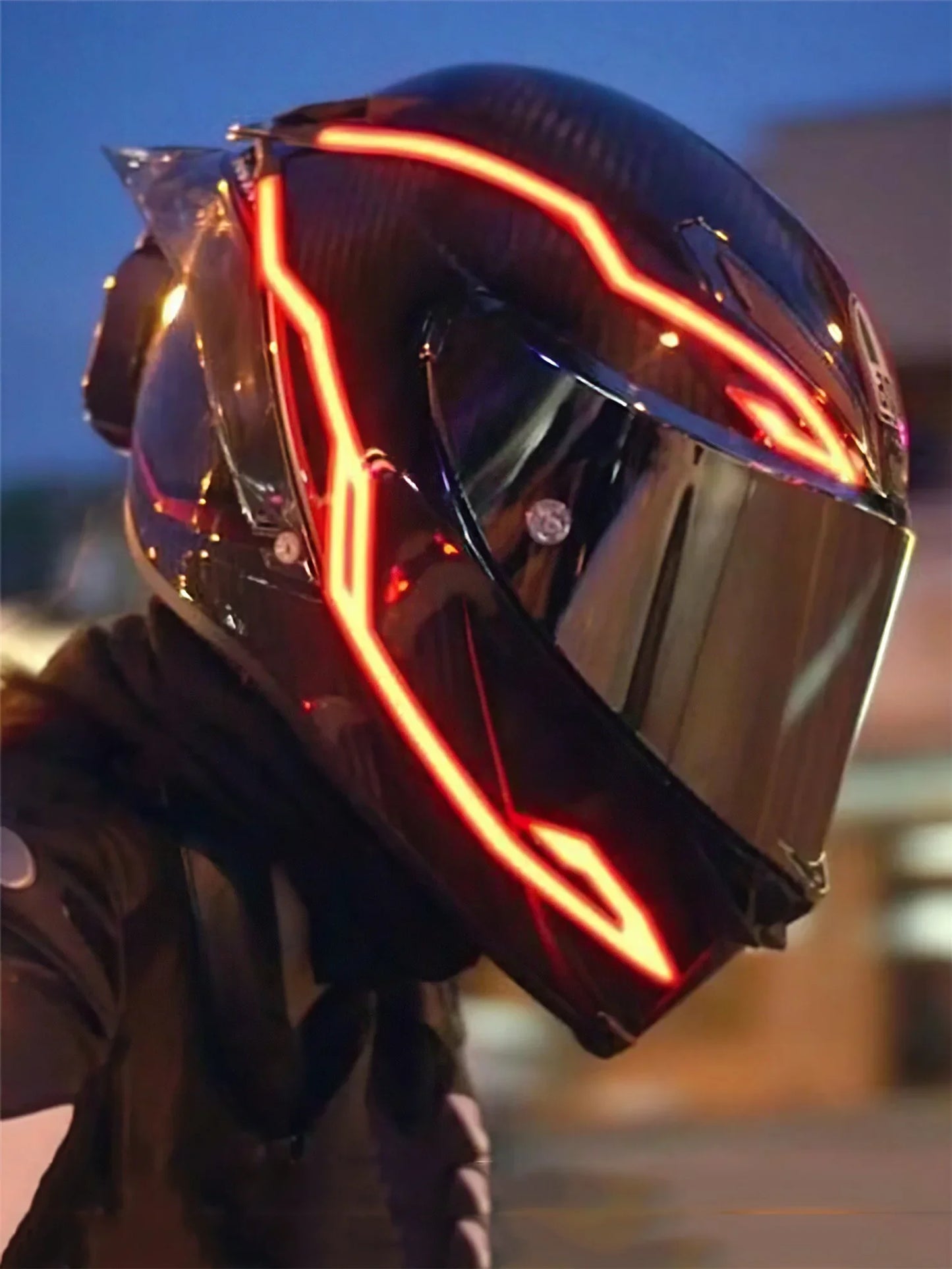 Helmet Strip EL Sticker Led Helmet Light Strip Motorcycle Helmet Light Night Riding Accessory Waterproof LED Cold Light Amagi