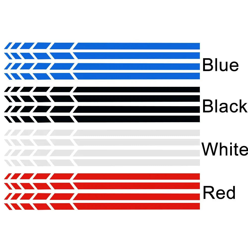 Espelho Retrovisor Side Adesivo, Vinyl Stripe Emblema, Decalque do carro, Acessórios de Decoração do carro, Preto, Branco, Vermelho, Azul, 20x0.7cm, 4pcs por conjunto