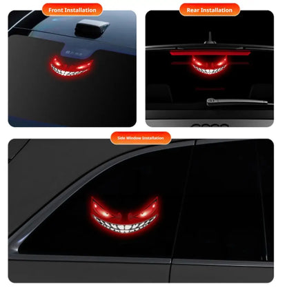 Luz de Advertência LED para Carro, Luz Solar de Olho de Demônio, Luz de Advertência Dinâmica com Efeito de Flash, Luzes de Sinalização de Segurança Universal para Veículos
