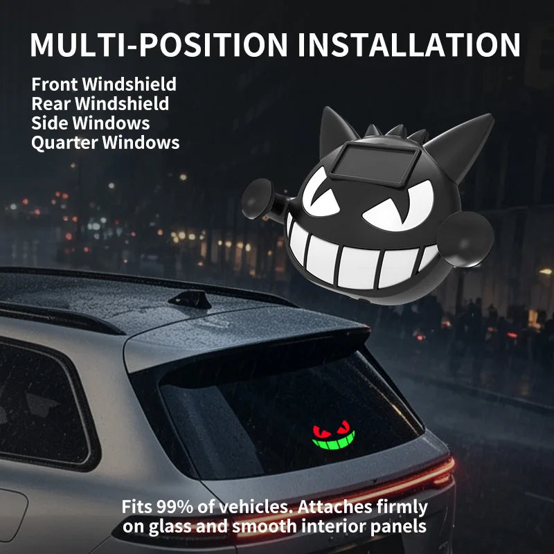 Luz de Atmosfera para Carro com Carregamento Sem Fio, Decoração para Interior de Carro, Luz Solar para Janela Traseira em Forma de Triângulo