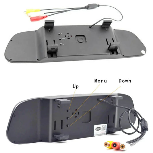 5 inch LCD Rear View Mirror Monitor Reversing Backup Camera Kit for Car MPV RV SUV Parking Easy Installation