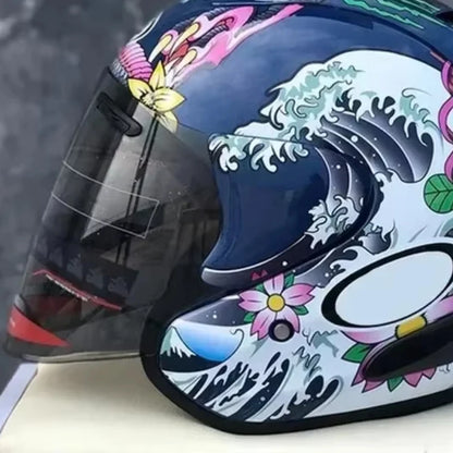 Ram3 oriental dragão meio capacete masculino e feminino motocicleta fora de estrada capacete de verão downhill corrida montanha cruz casco