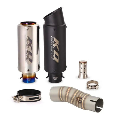 Tubo de escape para motocicleta CFMOTO, aço inoxidável, deslizamento, DB Killer removível, Escape Mid Link, DB Killer, 51mm, 2022 a 2024