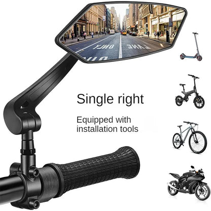 Bicicleta Retrovisor DOMEN 360 °   Girar espelho grande angular ajustável, guidão de bicicleta de estrada, espelhos retrovisores, acessórios de bicicleta