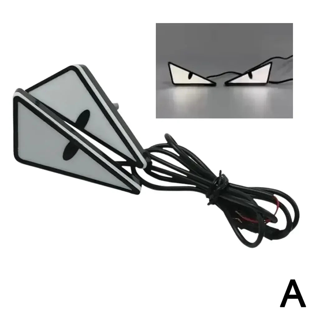 2pcs LED Devil's Eye License plate light Headlight For Car Motorcycl Universal Modified Decoration single light car Accessories