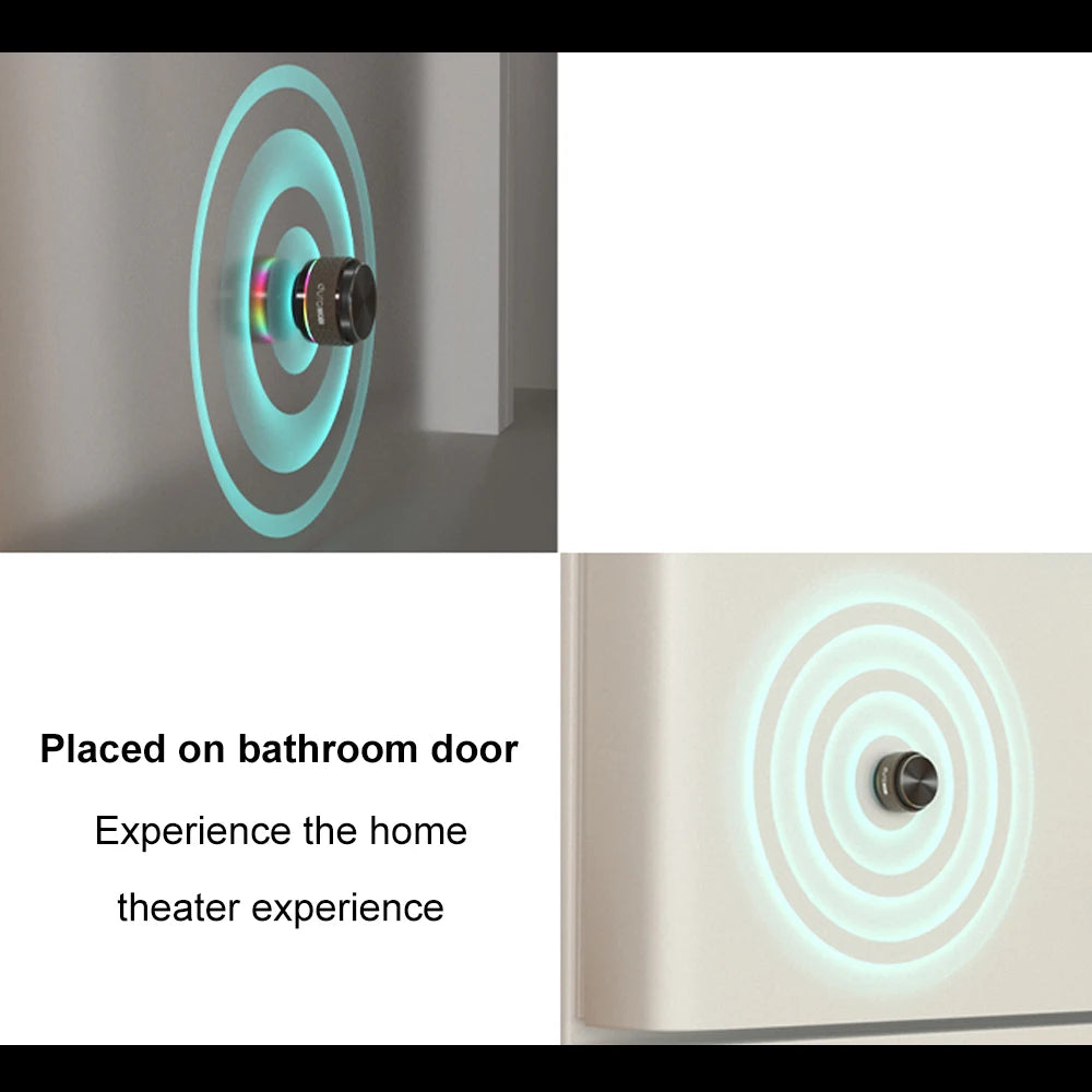 Dura MOBI Smart BT Alto-falante de condução óssea verdadeira com som estéreo Luzes LED Pequeno alto-falante portátil para viagens ao ar livre em casa