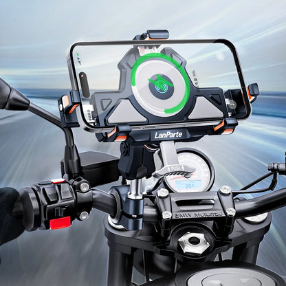 Suporte para celular para Kawasaki Ninja 400/500/650 2019–2026 em alumínio com absorção de choque 360 °   Suporte de Navegação Metálico Ajustável