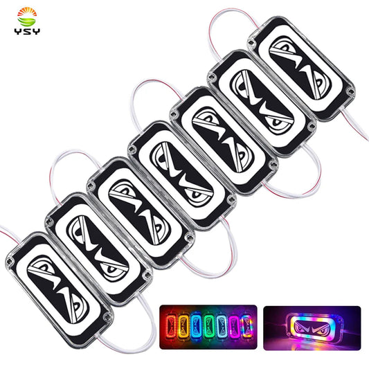 1pcs RGB Led Módulo de mau olhado Demon Eye Strobe Luz de advertência piscando lâmpada de emergência