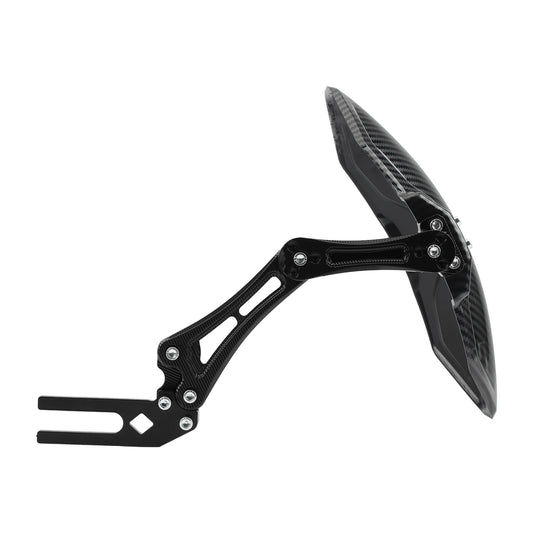 Para-lamas de roda traseira de fibra de carbono de imitação ajustável para motocicleta para cafe racer e-bike scooter ciclomotor peças universais