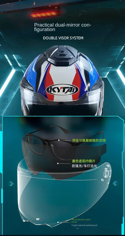 Flip up capacete da motocicleta rosto cheio lente dupla fora de estrada capacete de corrida dos homens cascos para moto capacete de moto dot aprovado
