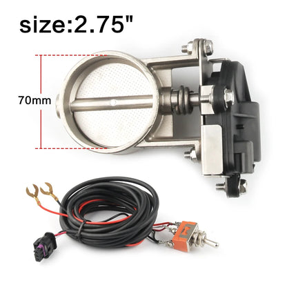 Válvula de Controle Elétrico de Escape para Catback e Downpipe 51mm/60mm/63mm/70mm/76mm - Baixa Pressão