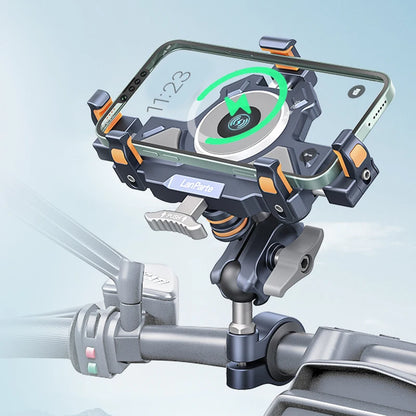 Suporte para celular para Kawasaki Ninja 400/500/650 2019–2026 em alumínio com absorção de choque 360 °   Suporte de Navegação Metálico Ajustável
