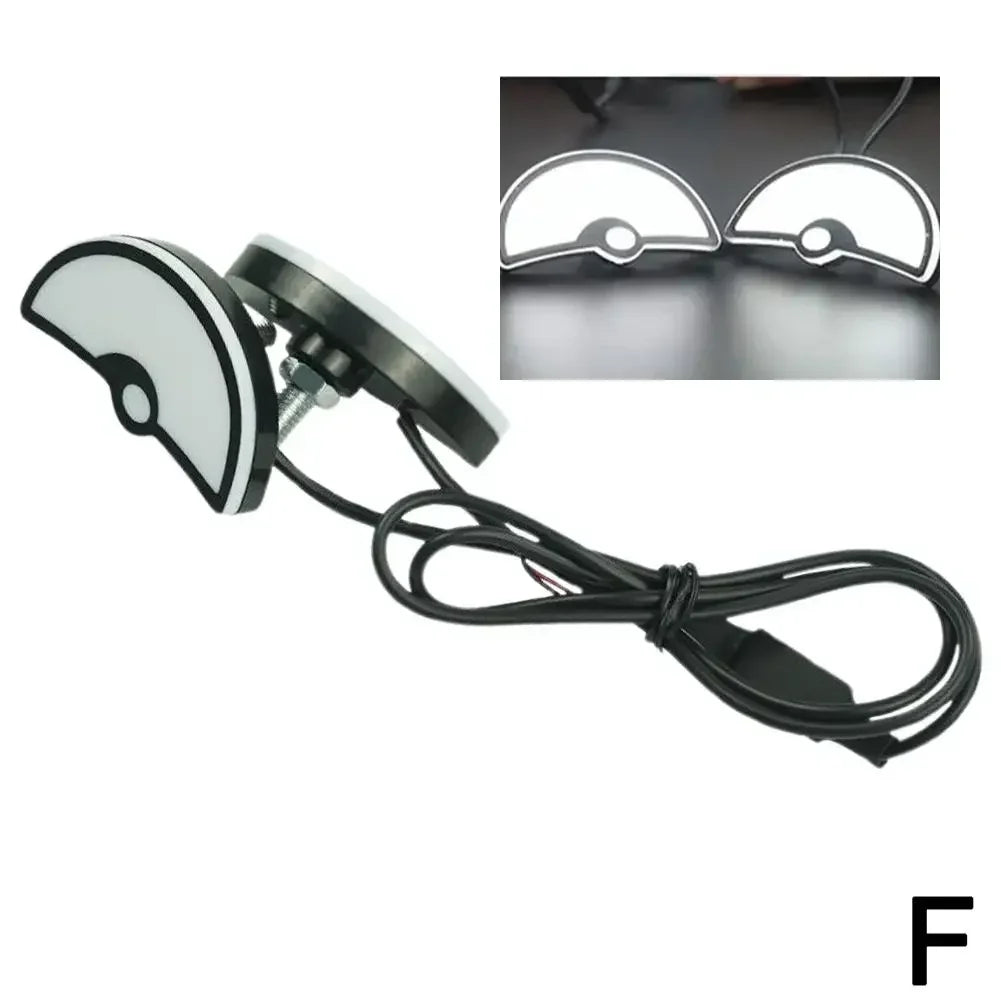 2pcs LED Devil's Eye License plate light Headlight For Car Motorcycl Universal Modified Decoration single light car Accessories