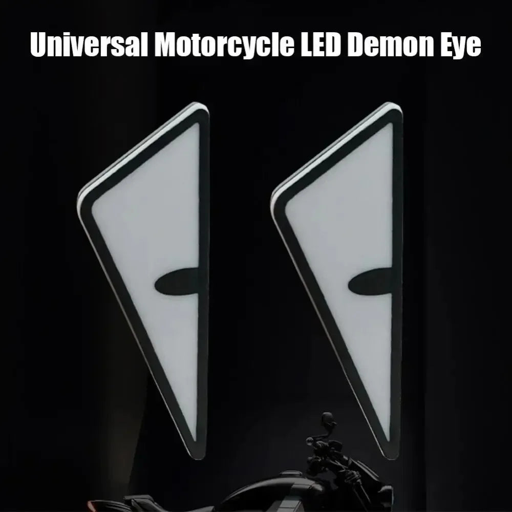 2Pcs LED Devil Eyes Light Demon Eyes Headlight Motorcycle Mini Turn Signal Flasher Tail Lamp Auto Decoration Lights Accessories