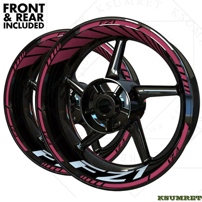 Adesivo de roda de vinil FZ1 Conjunto de adesivos de decalque de aro de motocicleta com logotipo FZ1