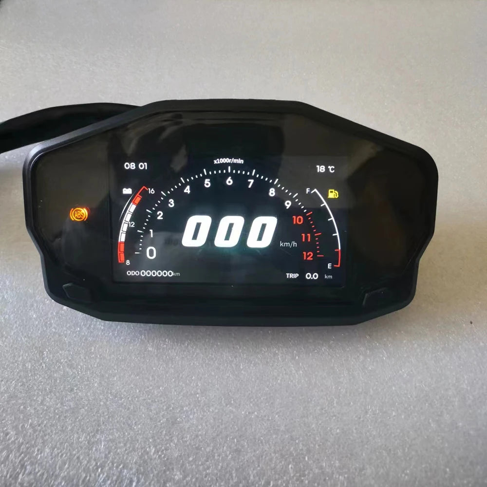 Velocímetro TFT universal para motocicleta, odômetro multifuncional com nível de combustível, medidor de temperatura da água, 1 cilindro, 2 cilindros, 4 cilindros, novo