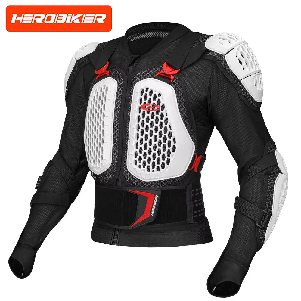 Nova jaqueta de armadura de motocross fora de estrada equipamento de proteção de motocicleta anti acidente peito volta estofamento calças jaqueta de moto ce certificado
