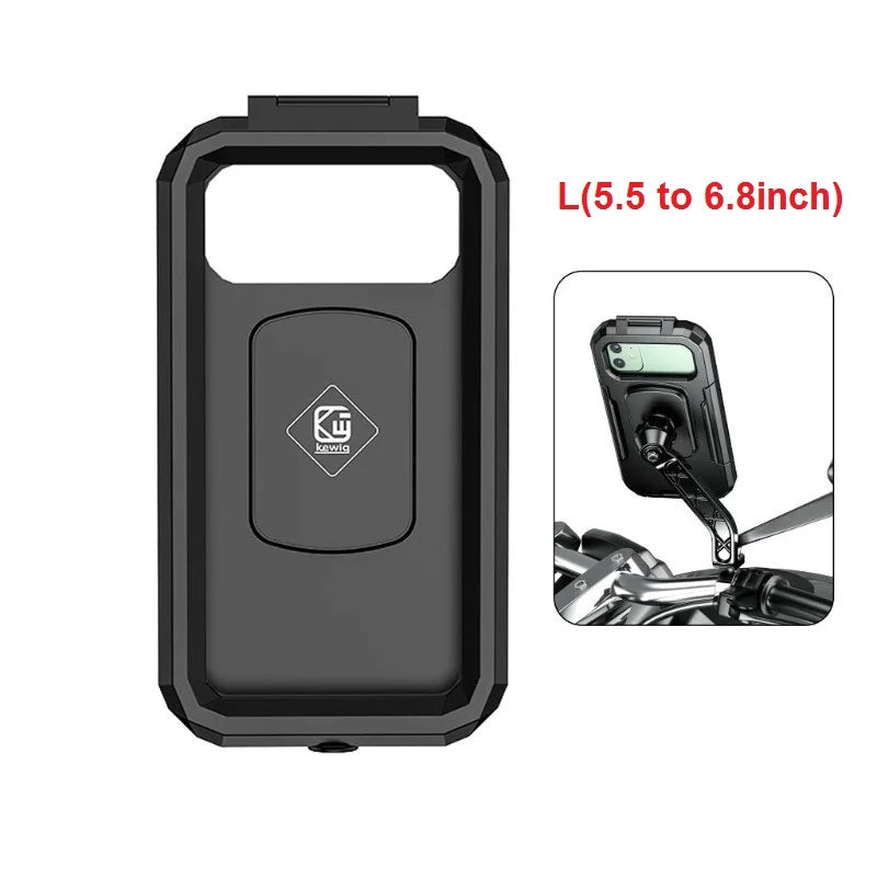 Waterproof Phone Case para bicicleta e motocicleta, celular Mount Bag, moto, scooter, suporte do telefone, guidão, espelho retrovisor, 3 a 8"