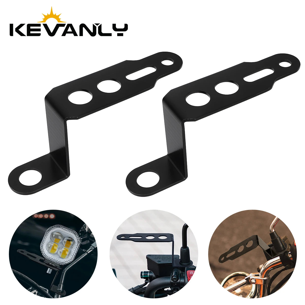 1/2 pçs motocicleta led spotlight monta suporte de extensão espelho retrovisor dianteiro liga alumínio em forma de z suporte do farol