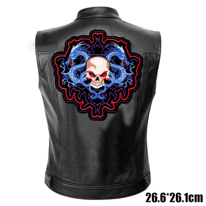 Patches Bordados Grandes para Costurar ou Termocolantes em Couro, Jeans, Roupas, DIY, Motocicleta, Biker, Punk