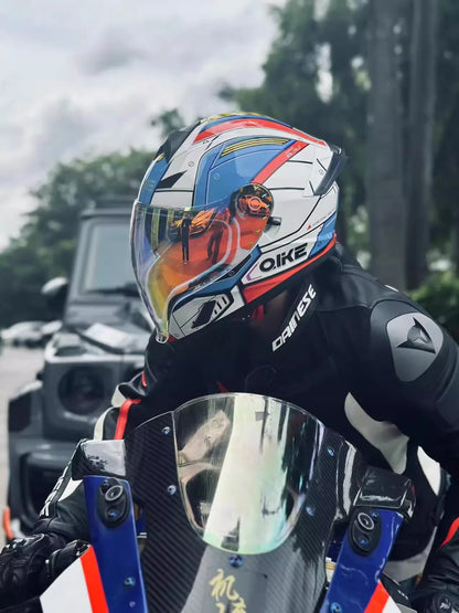 Capacete para Motocicleta, Capacete Aberto, com Viseira Dupla para Homens e Mulheres, Capacete de Inverno para Todas as Condições Climáticas, Certificação 3C e DOT
