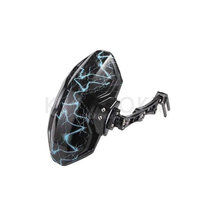 Motocicleta e bicicleta ajustável imitação de fibra carbono liga alumínio roda traseira fender paralama extensor universal acessórios