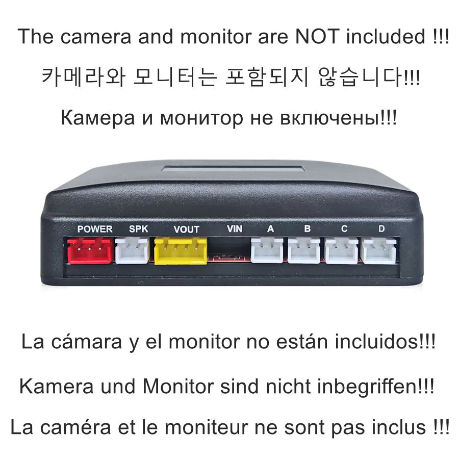 SMALUCK Car Reverse Video Parking Radar Sensor Rear View Backup Security System Sound Buzzer Alert Alarm for Camera Car Monitor