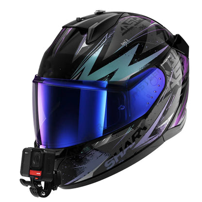 Para tubarão d skwal i3 personalizado capacete da motocicleta queixo montagem para gopro12 11 10 insta360x4 x3 ace pro dji ação 5pro 4 3 câmera