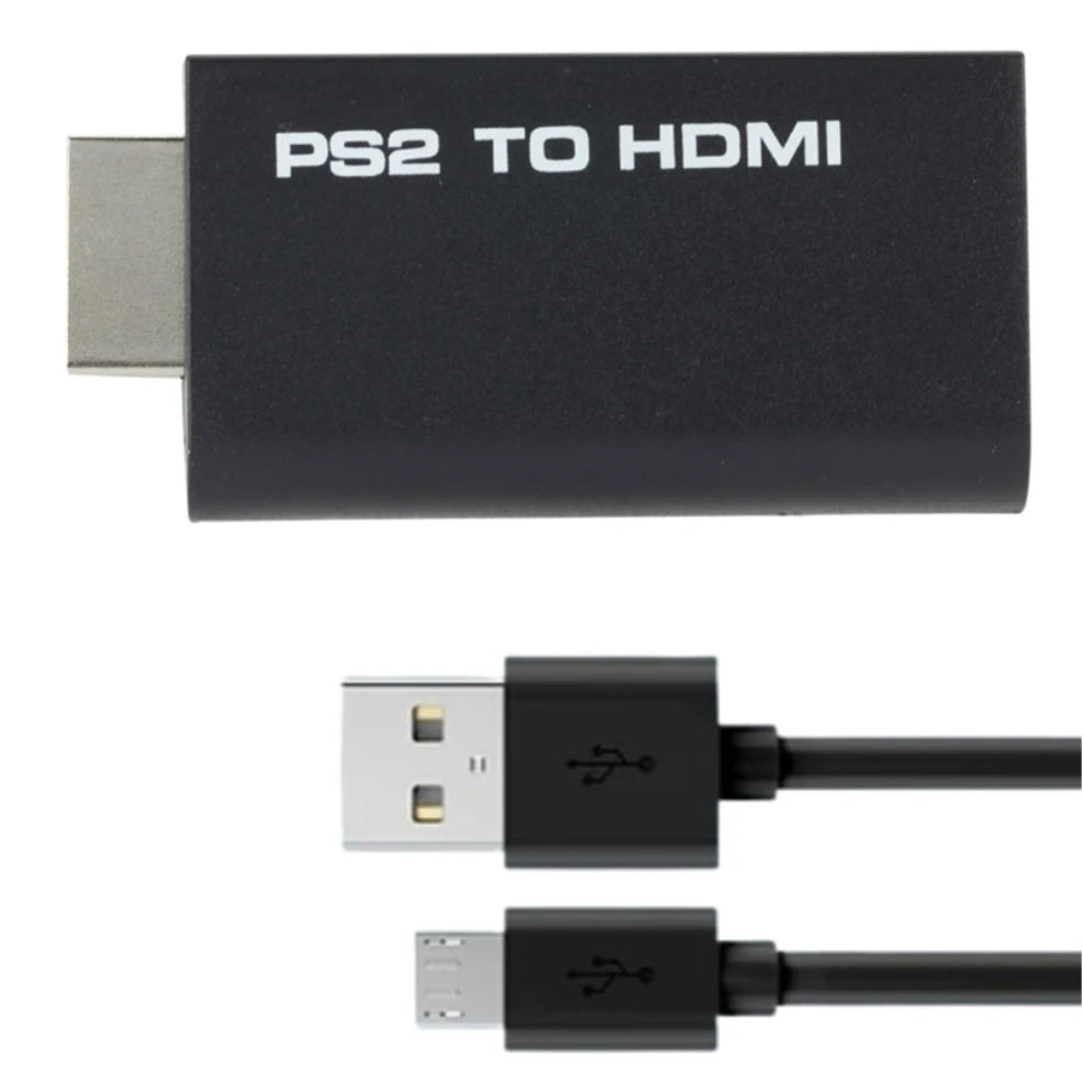 For PS2 to HDMI-compatible Converter Audio Video Adapter Full HD 480i/480p/576i with 3.5mm Audio Output for All PS2 Display Mode