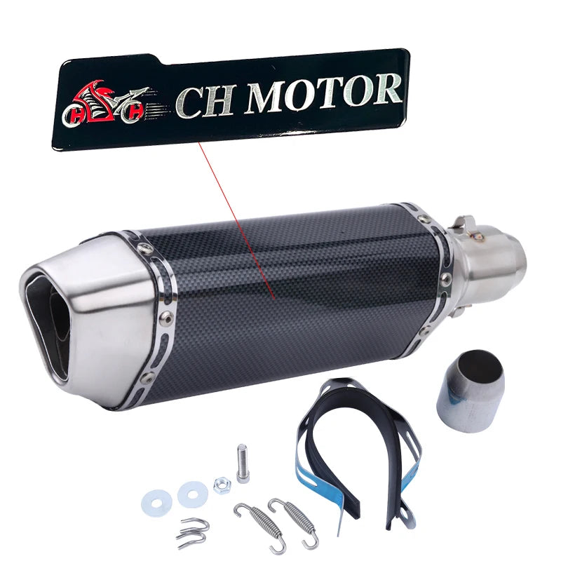 Escorregar em 38-51mm universal escape da motocicleta para motos de alta qualidade para atv bicicleta de rua peças de reposição da motocicleta