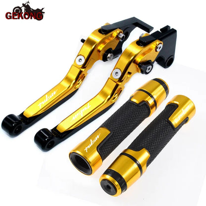 Motocicleta dobrável extensível cnc moto ajustável alavancas de freio embreagem handbar final apertos apto para bajaj pulsar 200 ns/200 rs/200 a