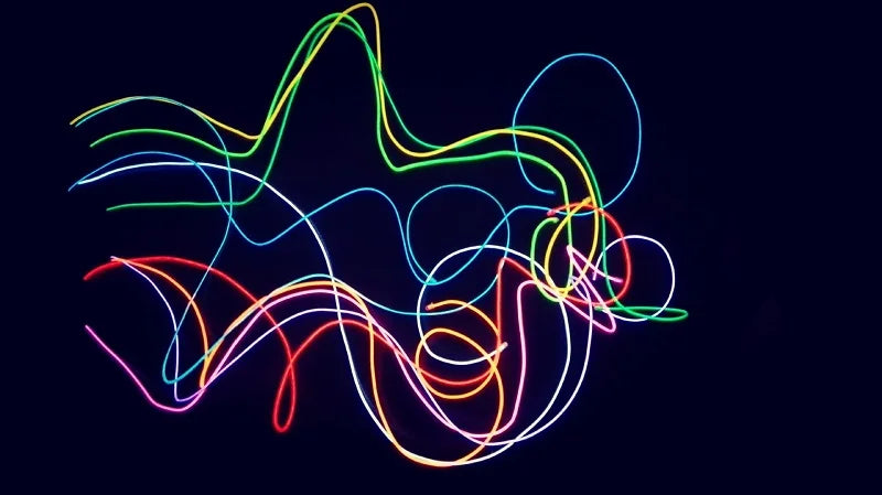 1m 3m 5m brilho el fio cabo de néon para festa de dança de natal trajes diy luz iluminada multicolorida aa bateria lâmpada tira led