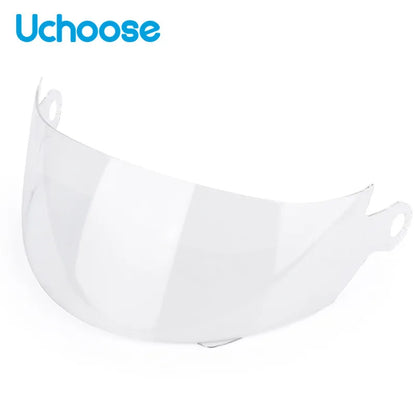 Uchoose lente do capacete da motocicleta facelift capacete lente especial espelho transparente preto cor espelho prata lente pacote