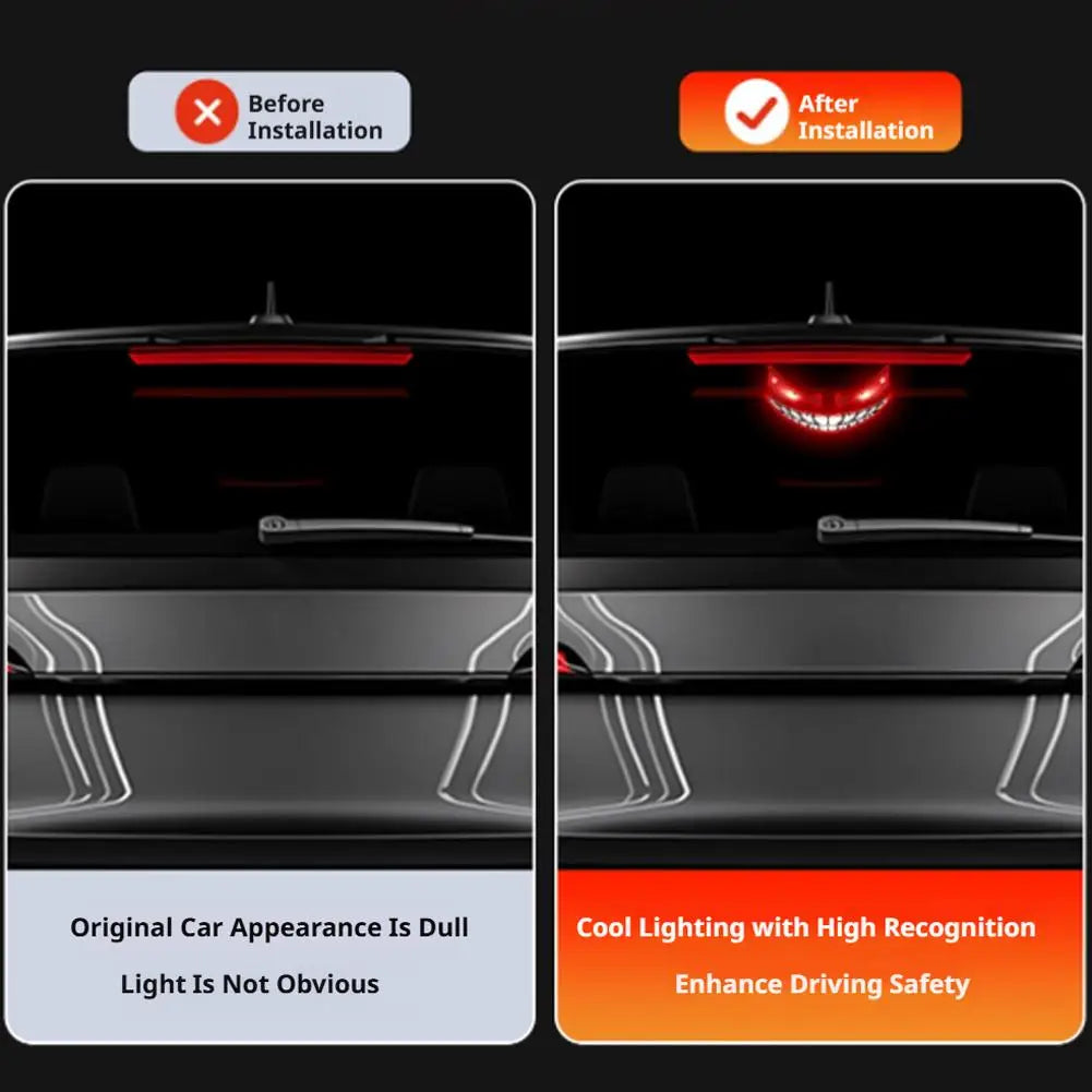 Luz de Advertência LED para Carro, Luz Solar de Olho de Demônio, Luz de Advertência Dinâmica com Efeito de Flash, Luzes de Sinalização de Segurança Universal para Veículos