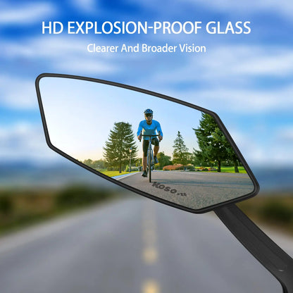Bicicleta Retrovisor DOMEN 360 °   Girar espelho grande angular ajustável, guidão de bicicleta de estrada, espelhos retrovisores, acessórios de bicicleta