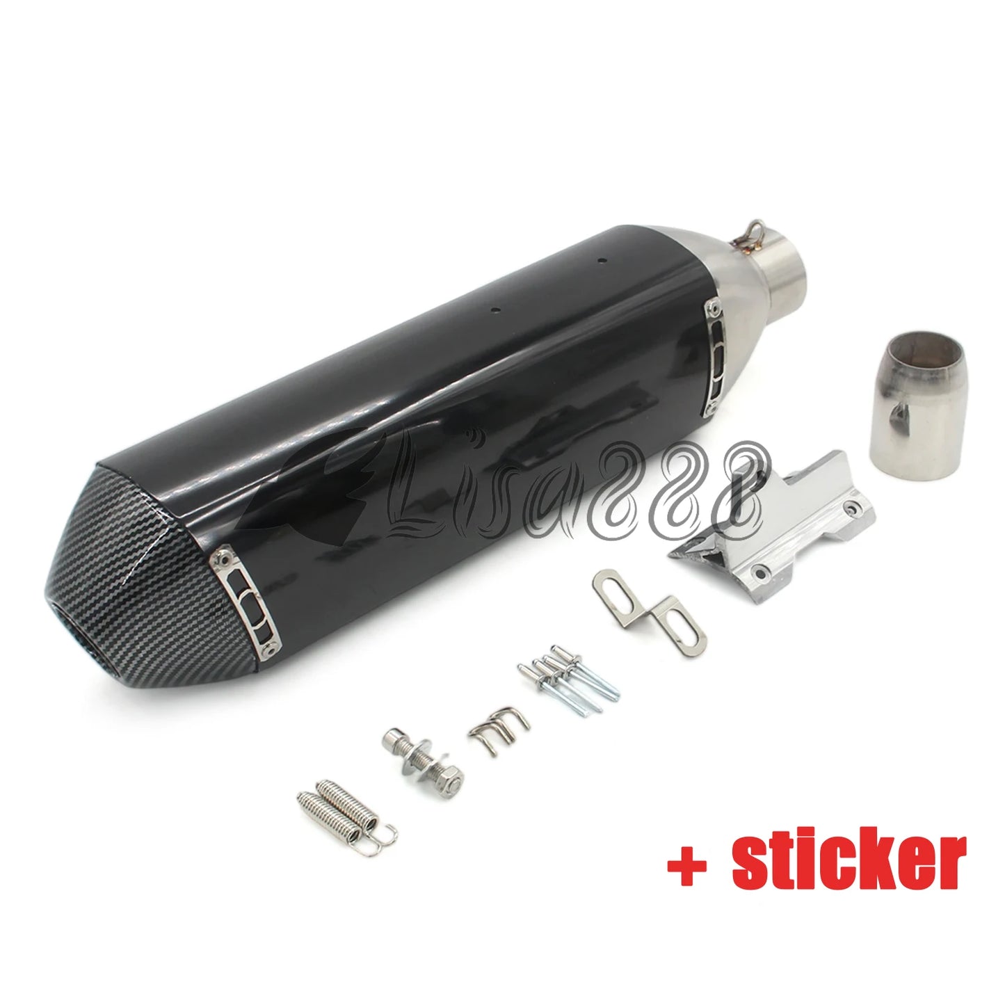 51mm comprimento universal 470mm entrada da motocicleta fmf 4t silenciador de escape tubo fuga moto com db assassino escapa para moto