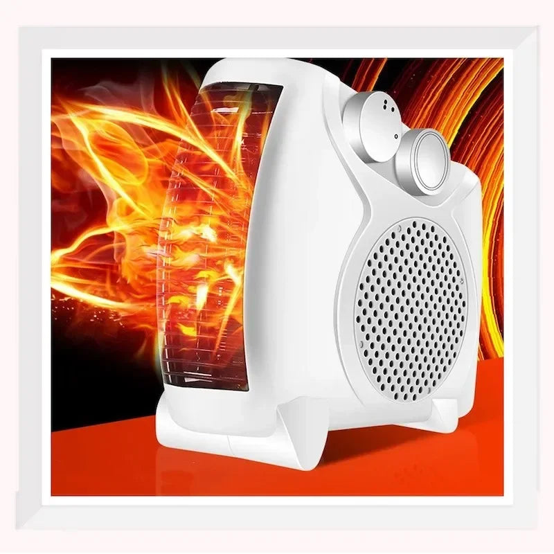 Aquecedor elétrico portátil, controle automático de temperatura, mini ventilador de mesa, aquecimento rápido, aquecedor de ar elétrico