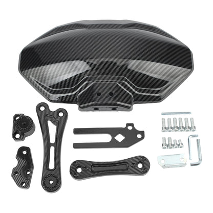 Para-lamas de roda traseira de fibra de carbono de imitação ajustável para motocicleta para cafe racer e-bike scooter ciclomotor peças universais