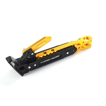Metal motocicleta pé suporte moto kick side kickstand suporte de estacionamento pesado elevador suporte estável guindaste quadro