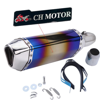 Escorregar em 38-51mm universal escape da motocicleta para motos de alta qualidade para atv bicicleta de rua peças de reposição da motocicleta