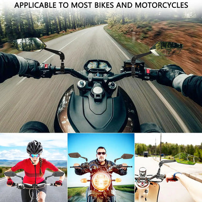 Bicicleta Retrovisor DOMEN 360 °   Girar espelho grande angular ajustável, guidão de bicicleta de estrada, espelhos retrovisores, acessórios de bicicleta