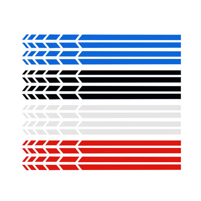 Espelho Retrovisor Side Adesivo, Vinyl Stripe Emblema, Decalque do carro, Acessórios de Decoração do carro, Preto, Branco, Vermelho, Azul, 20x0.7cm, 4pcs por conjunto