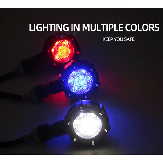 Motocicleta led luzes de sinal volta led âmbar fluindo pisca universal moto indicador pisca lâmpada scooter acessórios vermelho