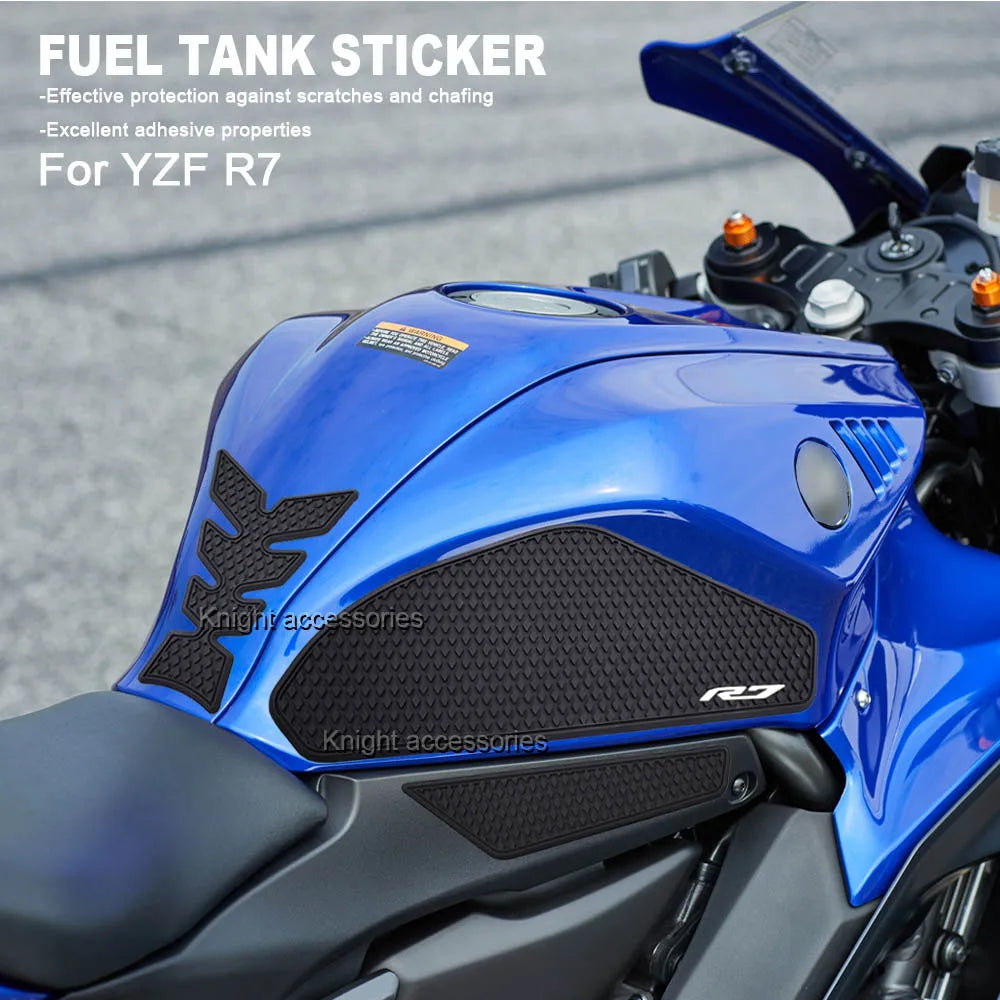 Almofada lateral do tanque de combustível para r7 yzf r7 yzfr7 r7 2021-2025 protetor adesivos decalque gás joelho aderência almofada de tração tanque r7 2025