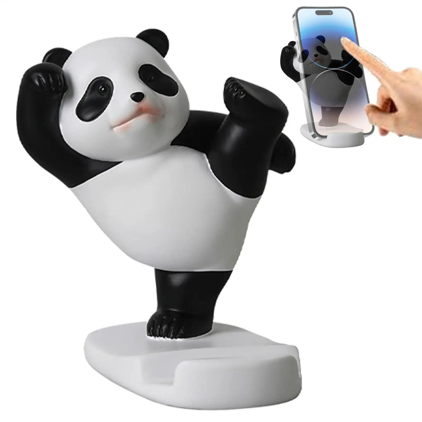 Suporte de Celular Universal Criativo em Forma de Panda para Decoração de Mesa de Escritório em Casa