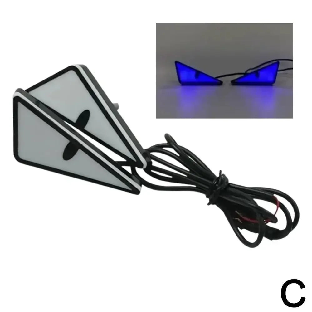 2Pcs LED Devil Eyes Light Demon Eyes Headlight Motorcycle Mini Turn Signal Flasher Tail Lamp Auto Decoration Lights Accessories