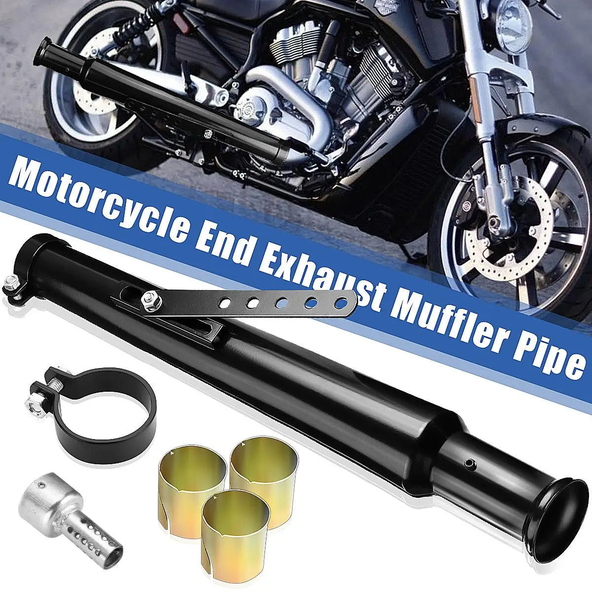Silenciador de escapamento universal para motocicleta, retrô, vintage, clássico, galvanoplastia, escape moto para cg125 sr400 cb500 vt500 cm300 500 cafe