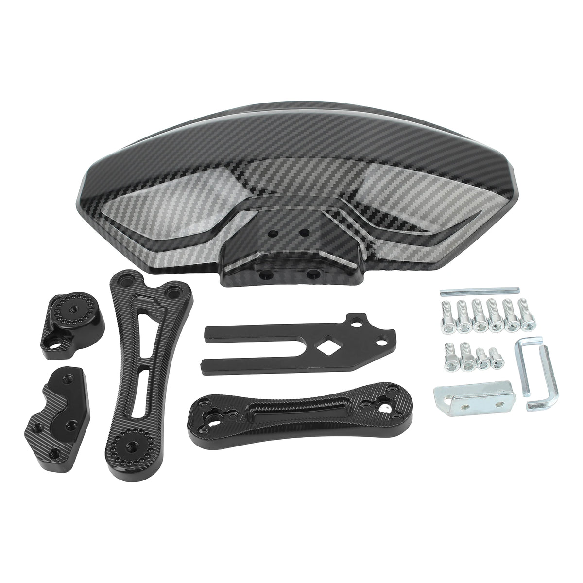 Para-lamas extensor ajustável para roda traseira de motocicleta, transferência de água, liga de alumínio, acessórios universais para scooters