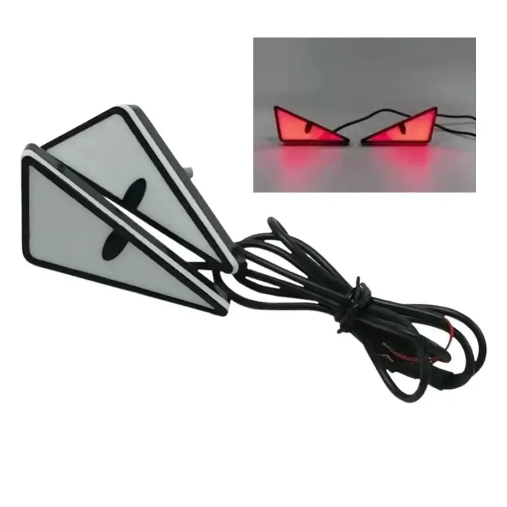 2Pcs LED Devil Eyes Light Demon Eyes Headlight Motorcycle Mini Turn Signal Flasher Tail Lamp Auto Decoration Lights Accessories