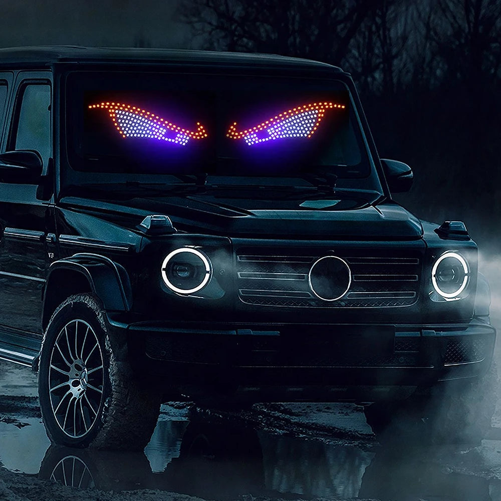 Car LED Devil Eyes Light Decorative Lights USB Warning Lights Dynamic Demon Eye Lights Atmosphere Light Auto Accessories